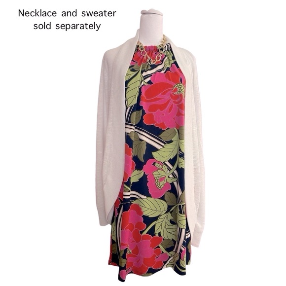 NWT Trina Turk Juju Floral Swirl Halter Mini Dress. Size Medium - Picture 13 of 14